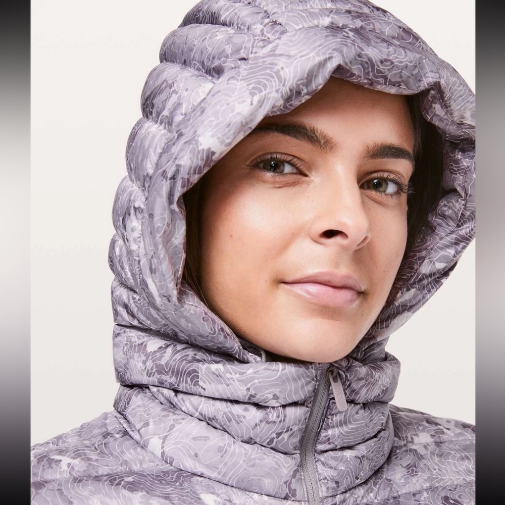 Lululemon Women's Pack It Down Again Hooded Down 700 Jacket Topographic Lilac -2 - Picture 6 of 10